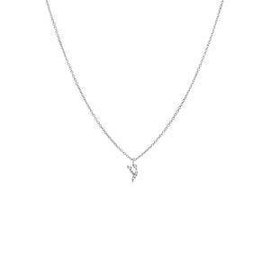 14K White Gold Diamond Pave Hebrew Initial Necklace 14K - Adina Eden's Jewels