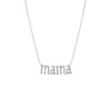 14K White Gold Diamond Pave Mama Nameplate Necklace 14K - Adina Eden's Jewels