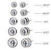  Lab Grown Diamond Solitaire Bezel Stud Earring 14K - Adina Eden's Jewels