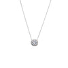 14K White Gold / 0.25 CT Lab Grown Diamond Solitaire Bezel Necklace 14K - Adina Eden's Jewels