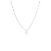 14K White Gold Solid Hebrew Initial Necklace 14K - Adina Eden's Jewels