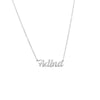 14K White Gold / 3 Solid Script Nameplate Necklace 14K - Adina Eden's Jewels