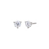 14K White Gold / 0.50 CT Lab Grown Diamond Solitaire Three Prong Stud Earring 14K - Adina Eden's Jewels