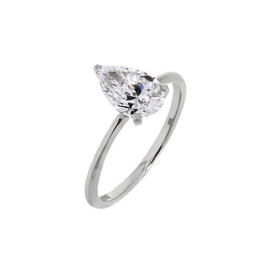  Lab Grown Diamond Pear Engagement Ring 14K - Adina Eden's Jewels