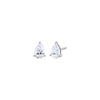 14K White Gold / 0.25 CT Lab Grown Diamond Pear Stud Earring 14K - Adina Eden's Jewels