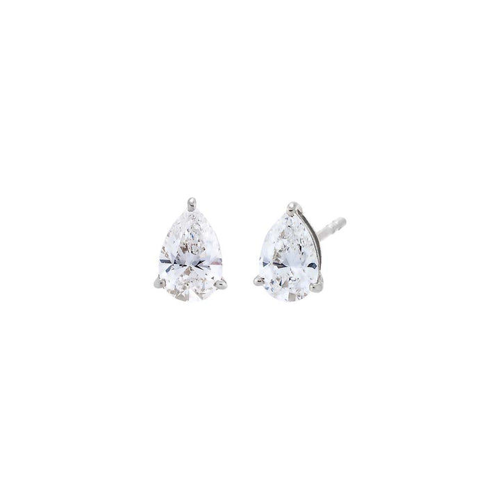  Lab Grown Diamond Pear Stud Earring 14K - Adina Eden's Jewels