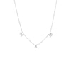 14K White Gold / 3 Diamond Pave Triple Initial Necklace 14K - Adina Eden's Jewels