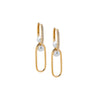 Pearl White Diamond Pearl Link Earring 14K - Adina Eden's Jewels