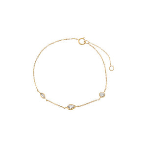 14K Gold Lab Grown Diamond Multi Bezel Bracelet 14K - Adina Eden's Jewels