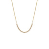 14K Gold Diamond Bezel Half Tennis Double Chain Necklace 14K - Adina Eden's Jewels