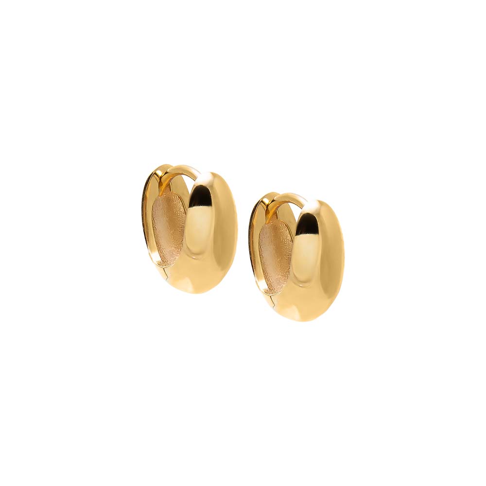Bold Dome Huggie Earring 14K - Adina Eden's Jewels