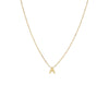 14K Gold Solid Flat Uppercase Initial Necklace 14K - Adina Eden's Jewels