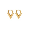 Geometric V-Shaped Drop Earring 14K - Adina Eden's Jewels