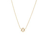 14K Gold Medium Diamond Pave/Solid Star Of David Necklace 14K - Adina Eden's Jewels