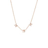 14K Rose Gold Diamond Pavé Hebrew Ima Scattered Necklace 14K - Adina Eden's Jewels