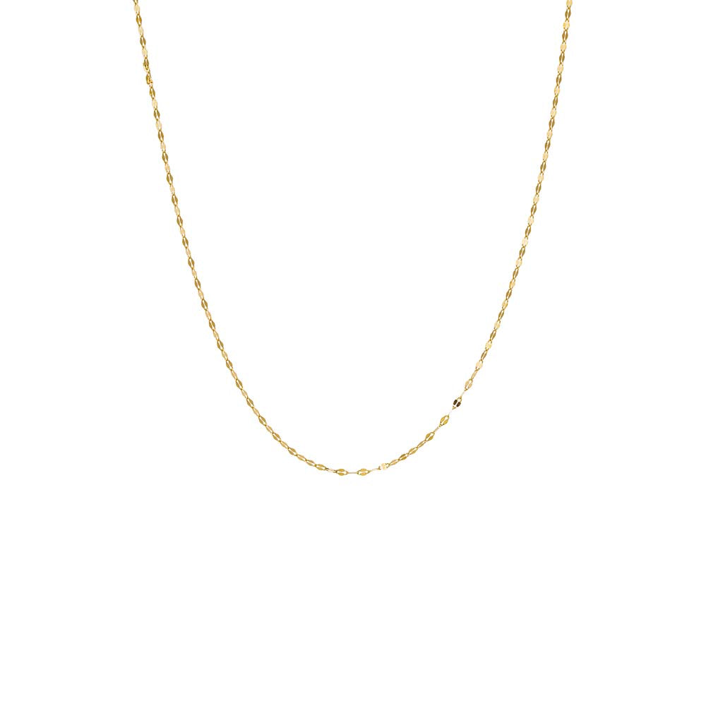 14K Gold Dainty Mariner Chain Necklace 14K - Adina Eden's Jewels