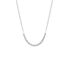 14K White Gold Diamond Bezel Half Tennis Double Chain Necklace 14K - Adina Eden's Jewels