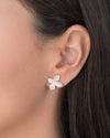  Small Pavé Fancy Flower Stud Earring - Adina Eden's Jewels