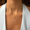  Diamond Pave Star Of David X Mom Two In One Necklace 14K - Adina Eden's Jewels