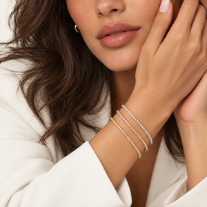 1 Carat Diamond Tennis Bracelet 14K - Adina Eden's Jewels