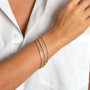  Diamond 2 Carat Bezel Tennis Bracelet 14K - Adina Eden's Jewels