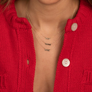  Solid Mama Nameplate Necklace 14K - Adina Eden's Jewels