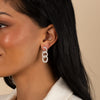  Pavé Chain Link Drop Stud Earring - Adina Eden's Jewels