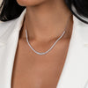 CZ Half Graduated Tennis Necklace - Adina Eden's Jewels