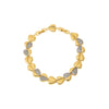 Gold Dual Tone Heart Link Bracelet - Adina Eden's Jewels