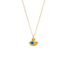 Turquoise Turquoise, Pearl & CZ Seashell Pendant Necklace - Adina Eden's Jewels
