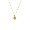 Gold CZ Seashell Pendant Necklace - Adina Eden's Jewels