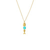 Turquoise Colored Gemstone Fish Drop Necklace - Adina Eden's Jewels