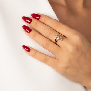 CZ Multi Shape Bezel Triple Wrap Ring - Adina Eden's Jewels