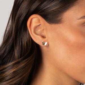 Solid Mini Butterfly Stud Earring - Adina Eden's Jewels
