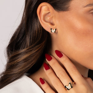 Pave Butterfly Accented Ring - Adina Eden's Jewels
