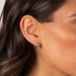 Solid Spiked Wide Huggie Earring - Adina Eden's Jewels