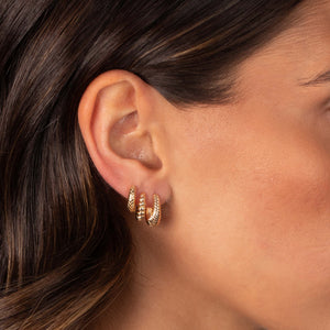 All The Solids Huggie Earring Combo Set - Adina Eden's Jewels