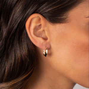 Solid Curved Loop Hoop Earring - Adina Eden's Jewels