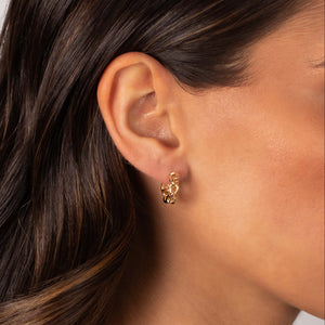 Rounded Chain Link Huggie Earring - Adina Eden's Jewels