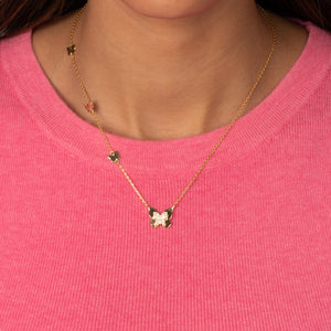 CZ Multi Butterfly Pendant Necklace - Adina Eden's Jewels