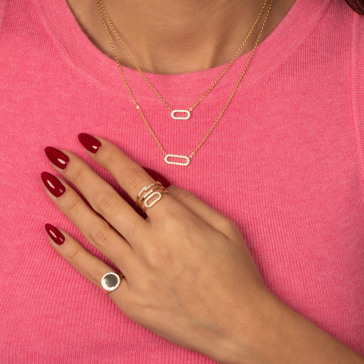 CZ Pave Round Signet Pinky Ring - Adina Eden's Jewels