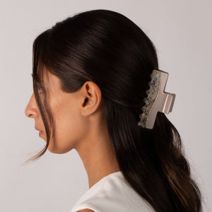 Rhinestone Two Tone Stone Large Claw Clip - Adina Eden's Jewels