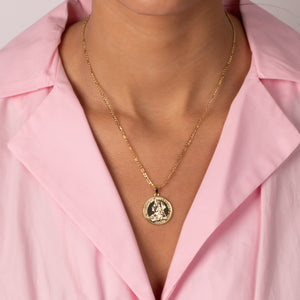 Vintage Coin X Figaro Chain Necklace - Adina Eden's Jewels