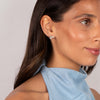 Double Teardrop W/ Bow Motif Stud Earring - Adina Eden's Jewels