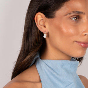 Fancy CZ Marquise X Pear Dangle Stud Earring - Adina Eden's Jewels