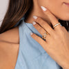 CZ Graduated Scattered Bezel Ring - Adina Eden's Jewels