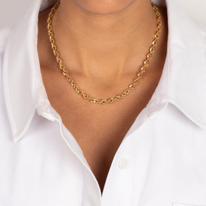 Solid Thick Link Chain Necklace - Adina Eden's Jewels