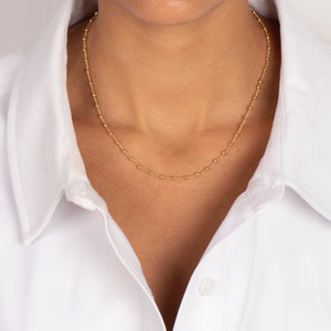 Solid Ball Chain Cuban Necklace - Adina Eden's Jewels