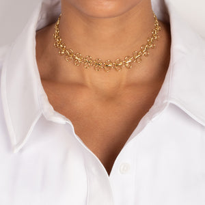 Solid Open Circle Link Chain Choker - Adina Eden's Jewels
