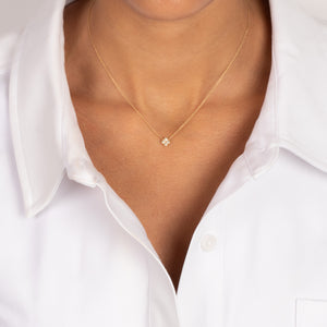 Diamond Four Leaf Clover Necklace 14K - Adina Eden's Jewels